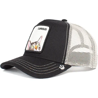 casquette-trucker-noire-chat-curious-peek-a-boo-the-farm-goorin-bros