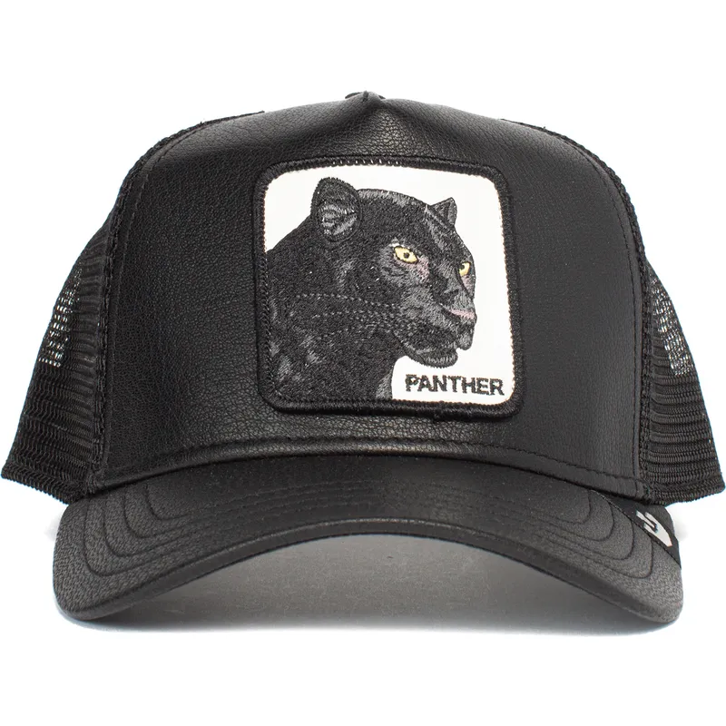 schwarze-trucker-kappe-panther-panther-truth-will-prevail-the-farm-von-goorin-bros