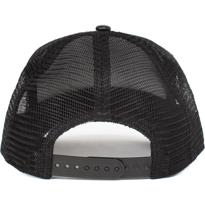 schwarze-trucker-kappe-panther-panther-truth-will-prevail-the-farm-von-goorin-bros
