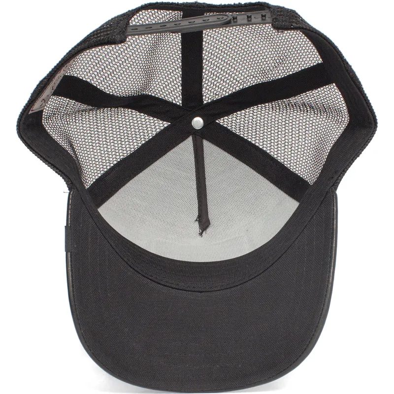 schwarze-trucker-kappe-panther-panther-truth-will-prevail-the-farm-von-goorin-bros