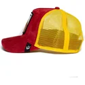 trucker-cap-rot-und-gelb-leopard-flaming-hot-cheetah-the-farm-von-goorin-bros