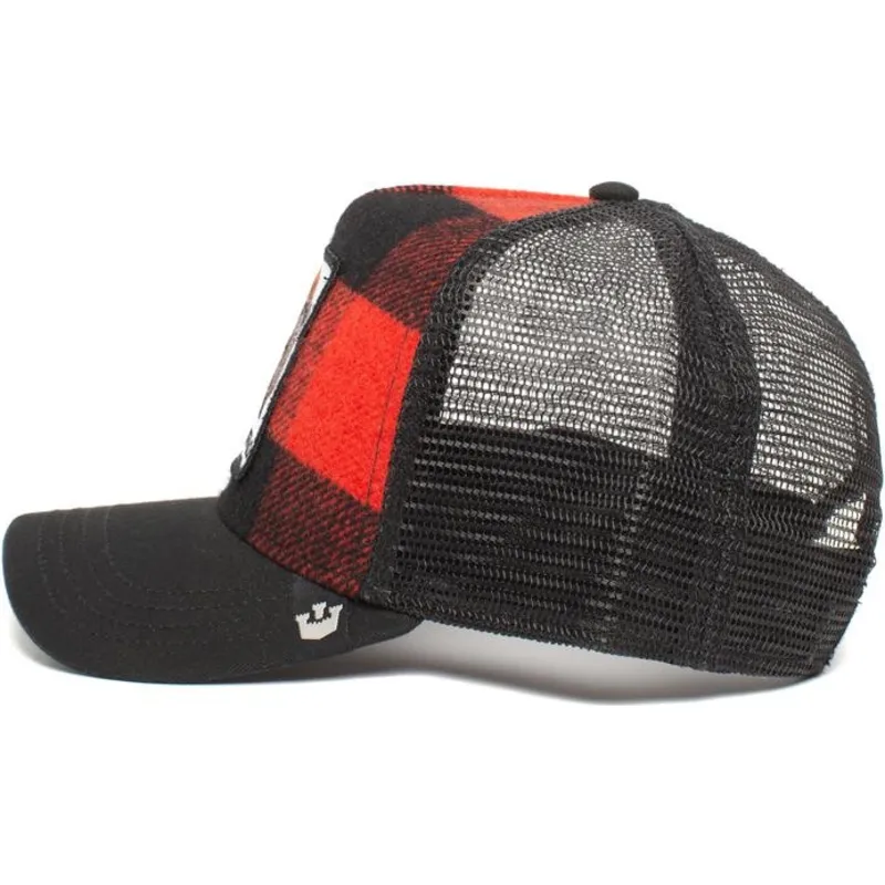 goorin-bros-buffalo-buffel-trucker-cap-rot-und-schwarz goorin-bros-buffalo-buffel-trucker-cap-rot-und-schwarz
