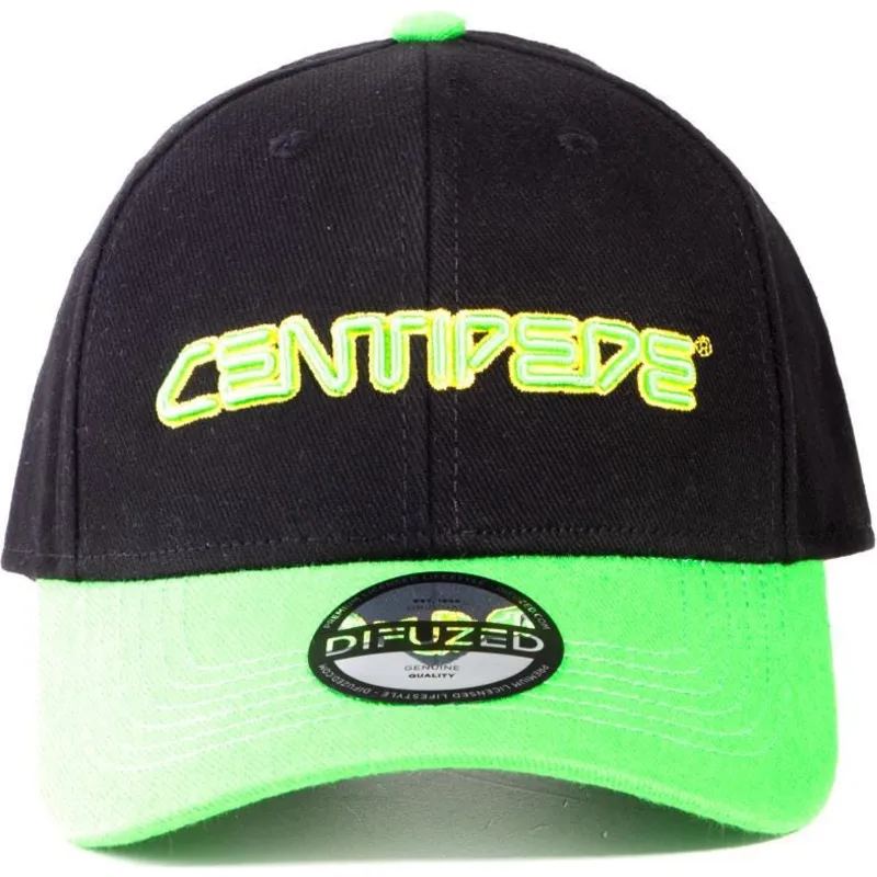 schwarze-und-grune-verstellbare-curved-cap-centipede-atari-von-difuzed