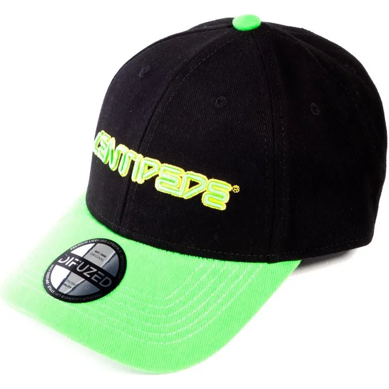 schwarze-und-grune-verstellbare-curved-cap-centipede-atari-von-difuzed