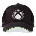 casquette-courbee-noire-ajustable-xbox-white-dots-symbol-microsoft-difuzed