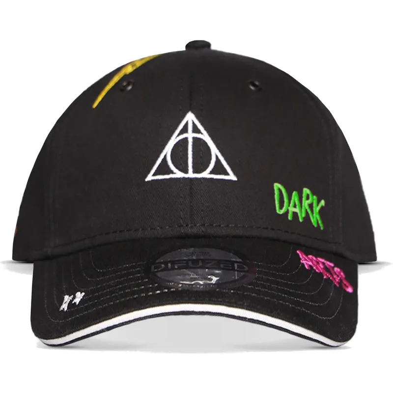 schwarze-gebogene-verstellbare-kappe-fur-kinder-die-heiligtumer-des-todes-wizards-unite-harry-potter-von-difuzed