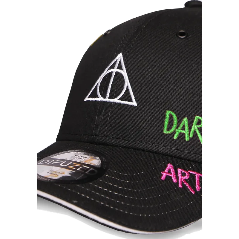 schwarze-gebogene-verstellbare-kappe-fur-kinder-die-heiligtumer-des-todes-wizards-unite-harry-potter-von-difuzed