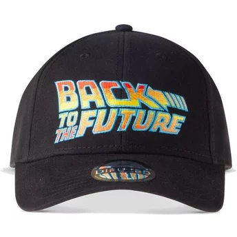 Difuzed Curved Brim Back to the Future Black Adjustable Cap