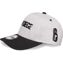 graue-und-schwarze-verstellbare-curved-cap-logo-tom-clancy-s-rainbow-six-siege-von-difuzed
