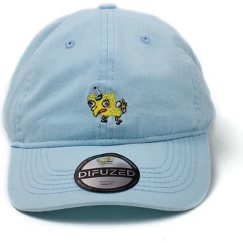 Casquette courbée bleue ajustable Bob l'éponge Mocking Difuzed