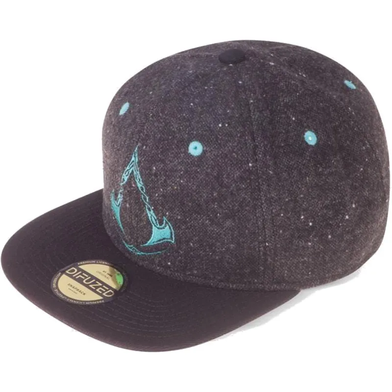 schwarze-flache-snapback-kappe-valhalla-logo-assassin-s-creed-von-difuzed