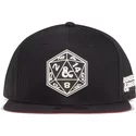 casquette-plate-noire-snapback-dice-dungeons-dragons-difuzed