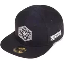 casquette-plate-noire-snapback-dice-dungeons-dragons-difuzed