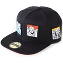 casquette-plate-noire-snapback-retro-avengers-marvel-comics-difuzed