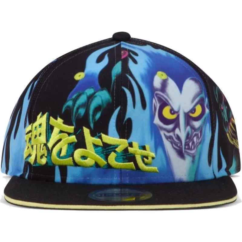 schwarze-flache-snapback-kappe-hades-disney-von-difuzed schwarze-flache-snapback-kappe-hades-disney-von-difuzed
