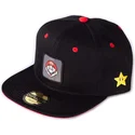 casquette-plate-noire-snapback-mario-badge-super-mario-bros-difuzed