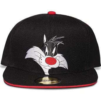 Difuzed Flat Brim Sylvester Space Jam Looney Tunes Black Snapback Cap