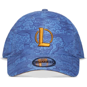 Difuzed Curved Brim Yasuo League of Legends Blue Snapback Cap