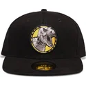 schwarze-flache-snapback-kappe-t-rex-dinosaurier-jurassic-park-von-difuzed