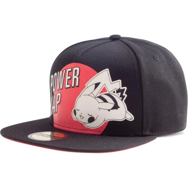 schwarze-flache-snapback-kappe-pikachu-power-nap-pokemon-von-difuzed