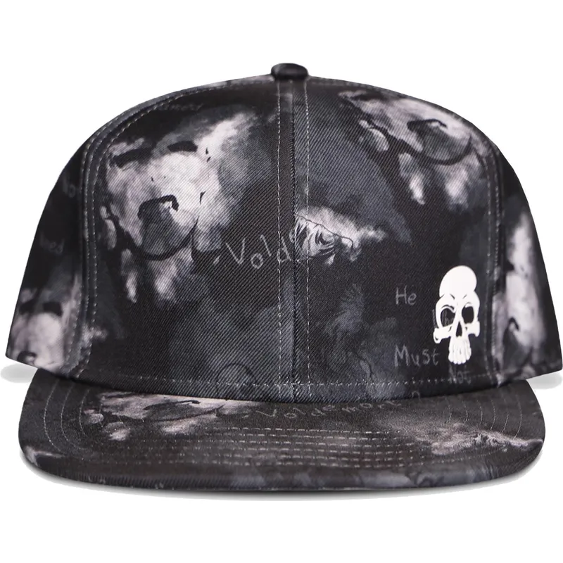 schwarze-flache-snapback-kappe-voldemort-all-over-printed-wizards-unite-harry-potter-von-difuzed schwarze-flache-snapback-kappe-voldemort-all-over-printed-wizards-unite-harry-potter-von-difuzed