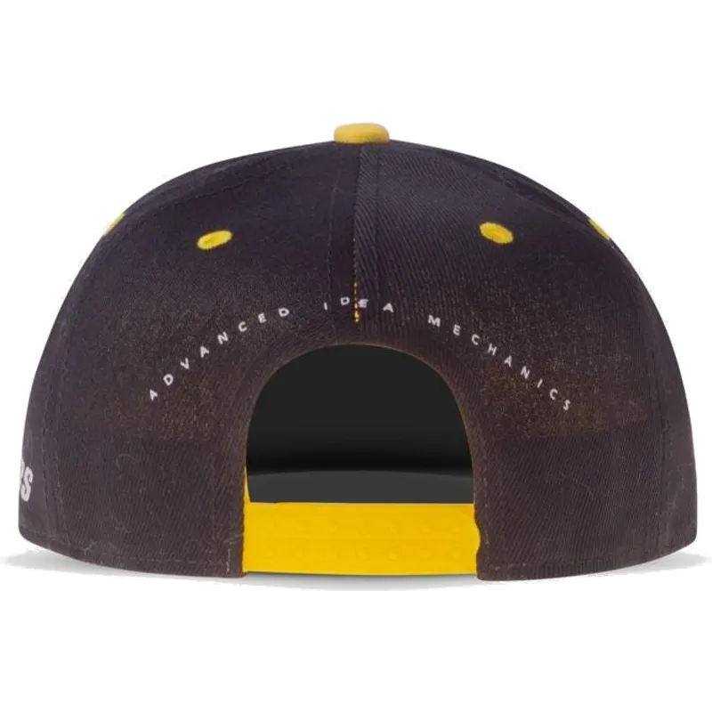 schwarze-und-gelbe-flache-snapback-kappe-aim-avengers-marvel-comics-von-difuzed schwarze-und-gelbe-flache-snapback-kappe-aim-avengers-marvel-comics-von-difuzed