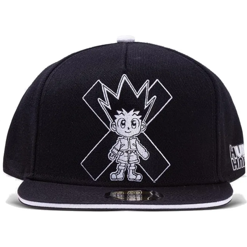 schwarze-gebogene-snapback-kappe-gon-freecss-hunter-x-hunter-von-difuzed schwarze-gebogene-snapback-kappe-gon-freecss-hunter-x-hunter-von-difuzed
