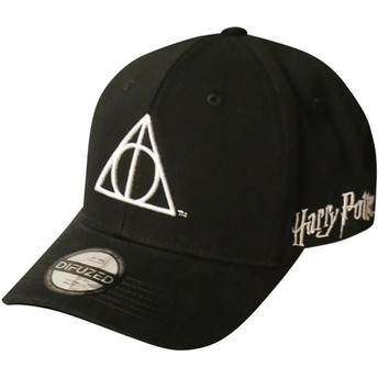 Difuzed Curved Brim Deathly Hallows Harry Potter Black Snapback Cap