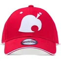 casquette-courbee-rouge-snapback-leaf-logo-animal-crossing-difuzed