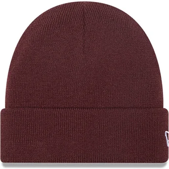 New Era Cuff Knit Pop Colour Maroon Beanie