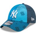 new-era-curved-brim-9forty-paisley-print-new-york-yankees-mlb-blue-adjustable-cap