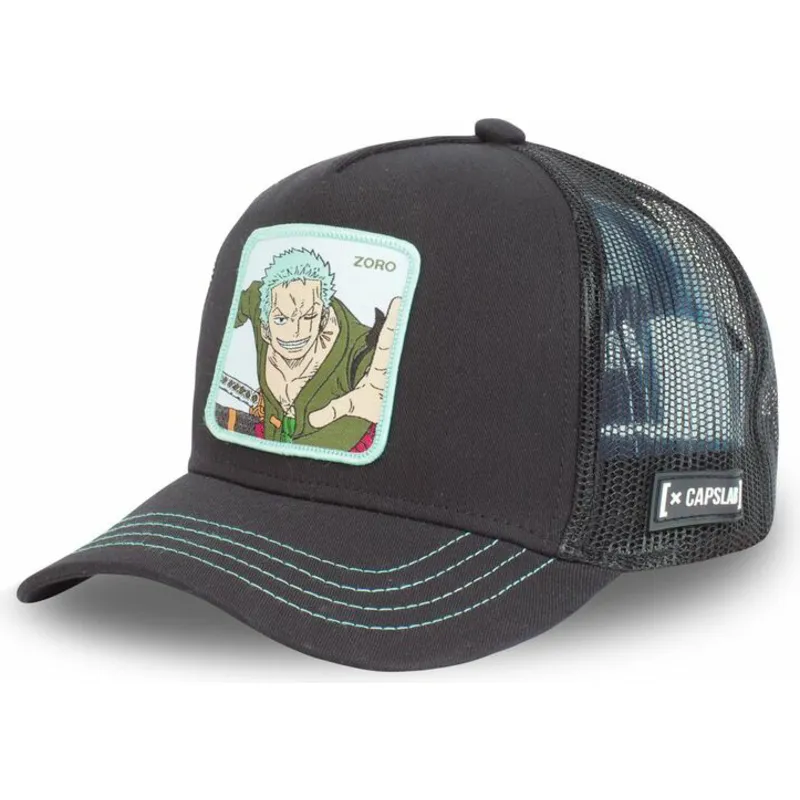 schwarze-trucker-cap-roronoa-zoro-zor2-one-piece-von-capslab schwarze-trucker-cap-roronoa-zoro-zor2-one-piece-von-capslab