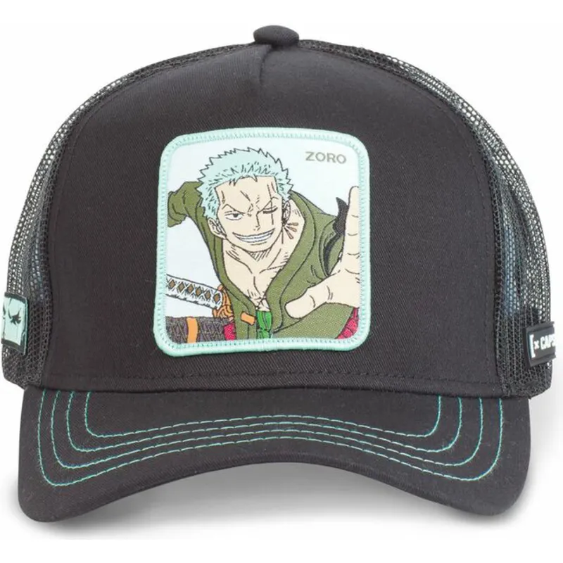 schwarze-trucker-cap-roronoa-zoro-zor2-one-piece-von-capslab schwarze-trucker-cap-roronoa-zoro-zor2-one-piece-von-capslab