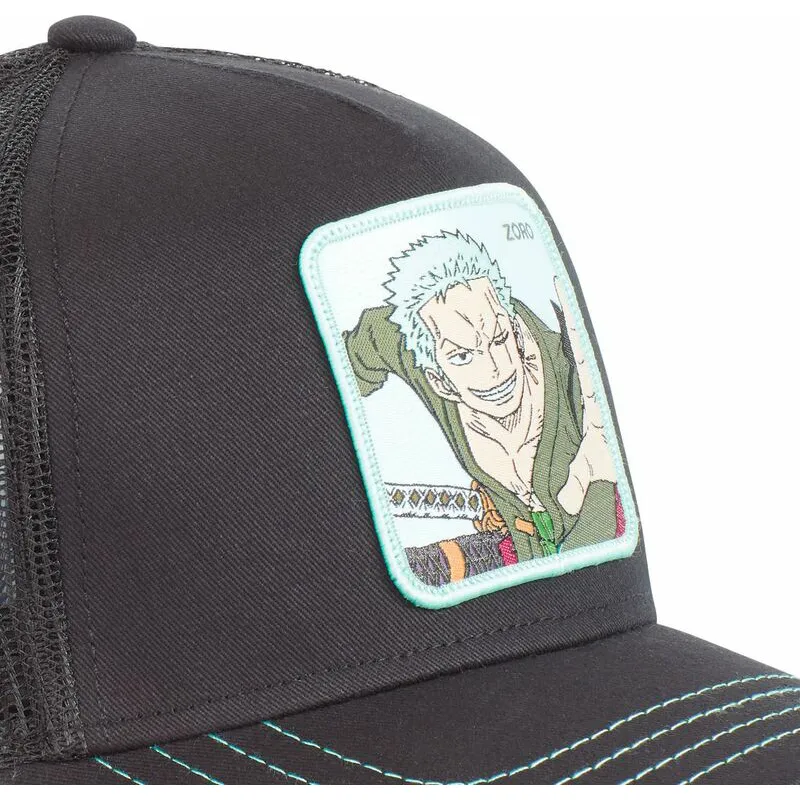 schwarze-trucker-cap-roronoa-zoro-zor2-one-piece-von-capslab schwarze-trucker-cap-roronoa-zoro-zor2-one-piece-von-capslab