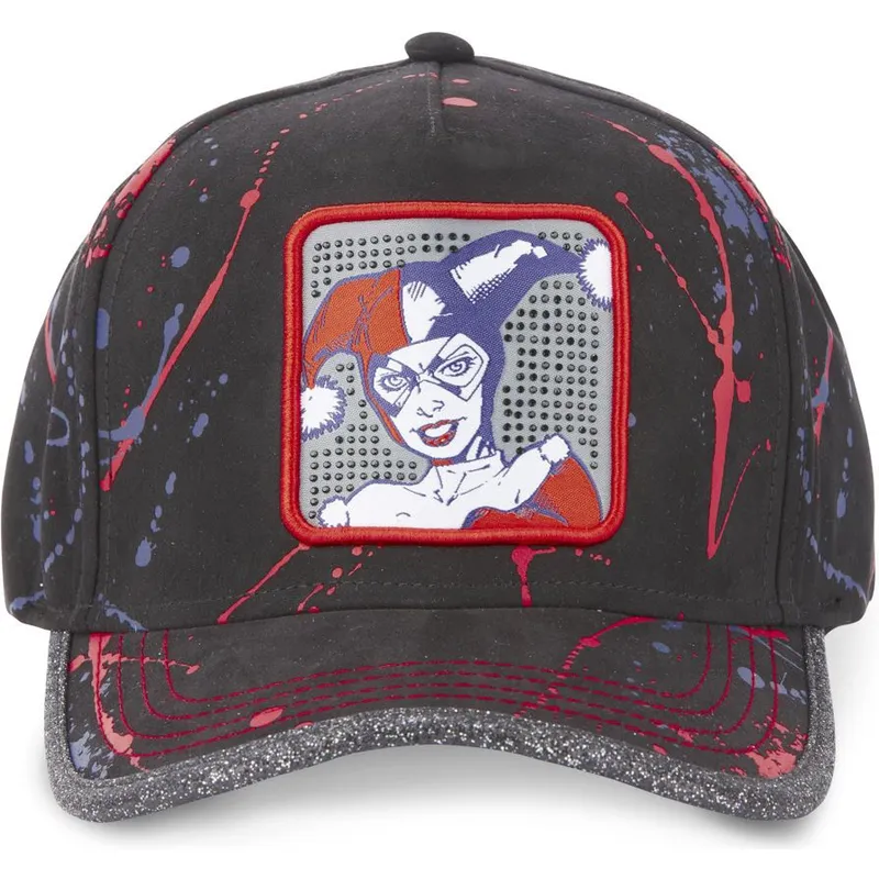 mutzen-gebogen-schwarz-verstellbares-band-harley-quinn-dc-comics-von-capslab mutzen-gebogen-schwarz-verstellbares-band-harley-quinn-dc-comics-von-capslab