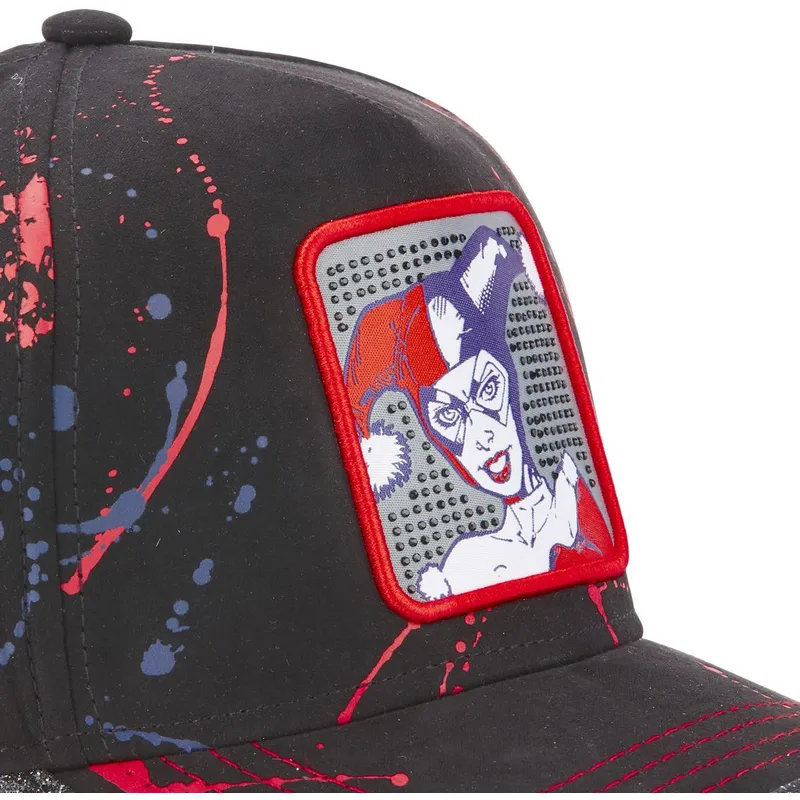 mutzen-gebogen-schwarz-verstellbares-band-harley-quinn-dc-comics-von-capslab mutzen-gebogen-schwarz-verstellbares-band-harley-quinn-dc-comics-von-capslab