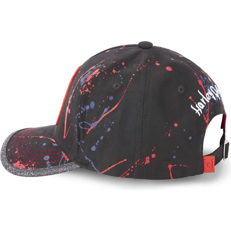 mutzen-gebogen-schwarz-verstellbares-band-harley-quinn-dc-comics-von-capslab mutzen-gebogen-schwarz-verstellbares-band-harley-quinn-dc-comics-von-capslab