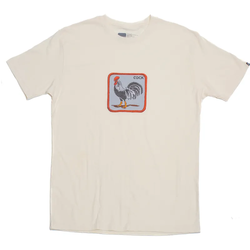t-shirt-kurzarm-beige-der-manga-corta-beige-gallo-cock-clucker-the-farm-the-farm-von-goorin-bros