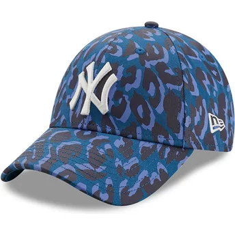 Casquette courbée camouflage bleue ajustable 9FORTY All Over Camo New York Yankees MLB New Era