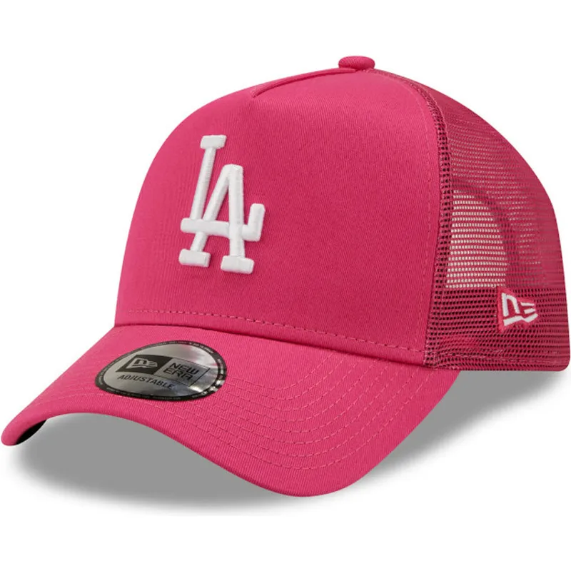 mutzen-gebogen-rosa-snapback-a-frame-tonal-mesh-der-los-angeles-dodgers-mlb-von-new-era