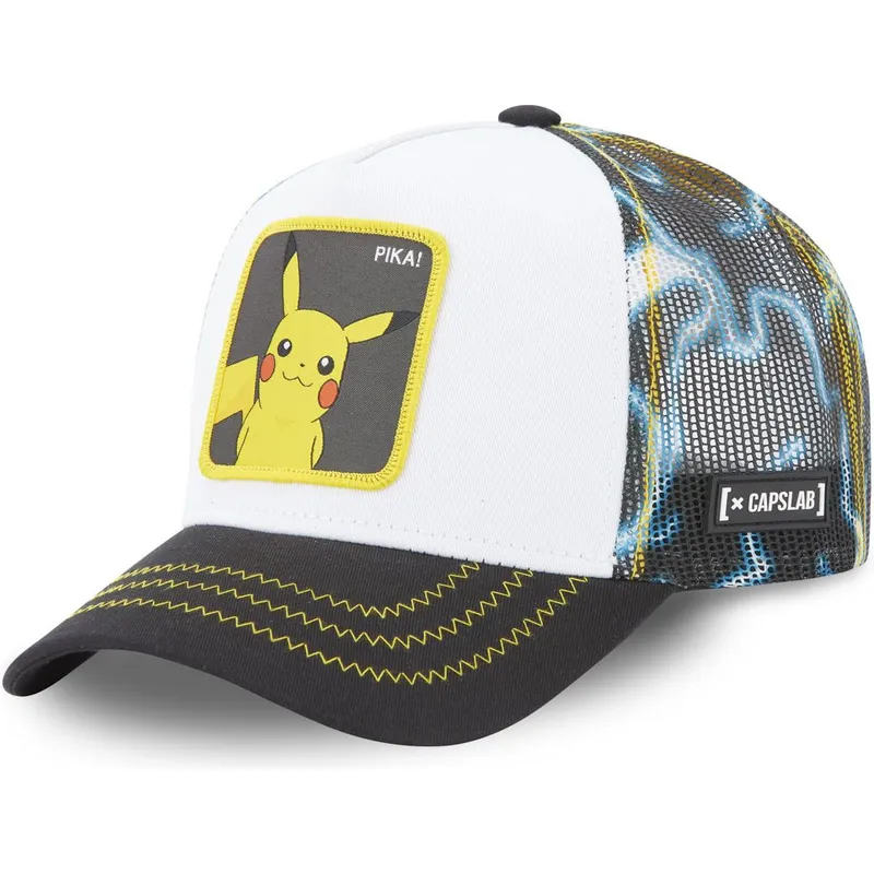 trucker-cap-weiss-und-schwarz-pikachu-ele2-pokemon-von-capslab trucker-cap-weiss-und-schwarz-pikachu-ele2-pokemon-von-capslab