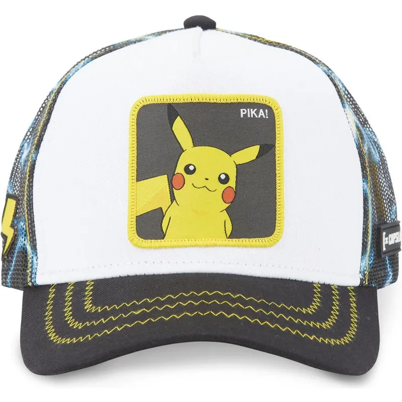 trucker-cap-weiss-und-schwarz-pikachu-ele2-pokemon-von-capslab trucker-cap-weiss-und-schwarz-pikachu-ele2-pokemon-von-capslab
