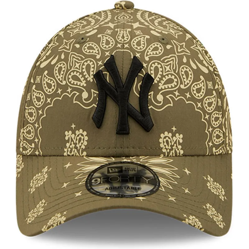 mutzen-gebogen-grun-verstellbares-band-9forty-paisley-print-der-new-york-yankees-mlb-von-new-era