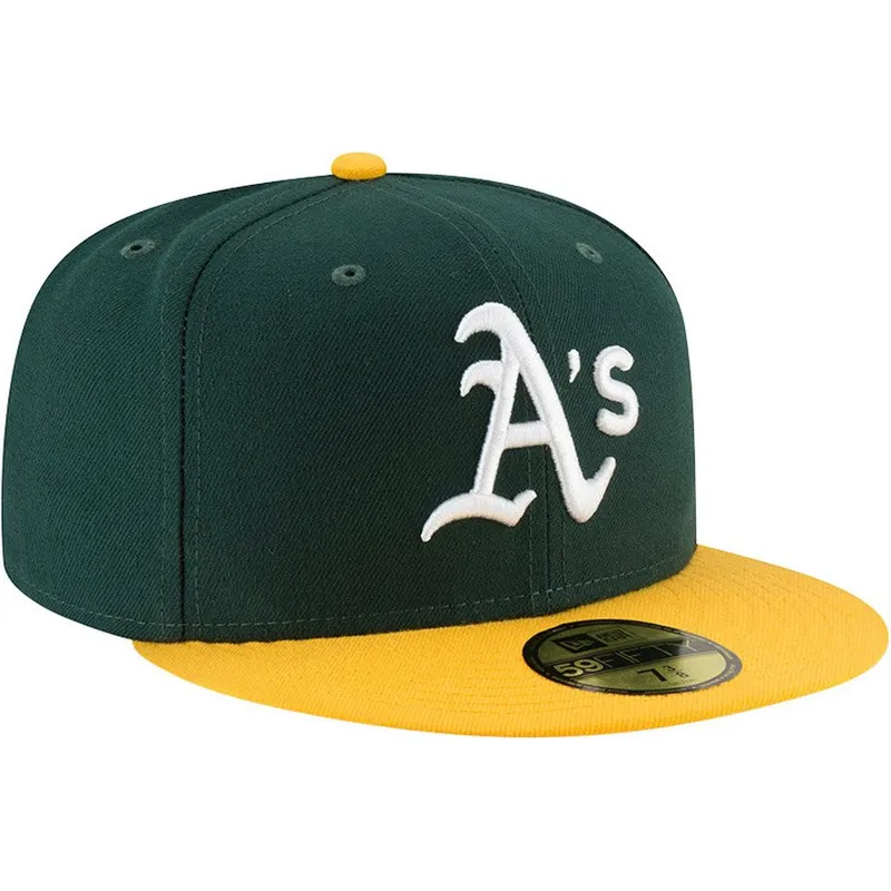 grune-und-gelbe-enganliegende-flat-cap-59fifty-ac-perf-von-oakland-athletics-mlb-von-new-era grune-und-gelbe-enganliegende-flat-cap-59fifty-ac-perf-von-oakland-athletics-mlb-von-new-era