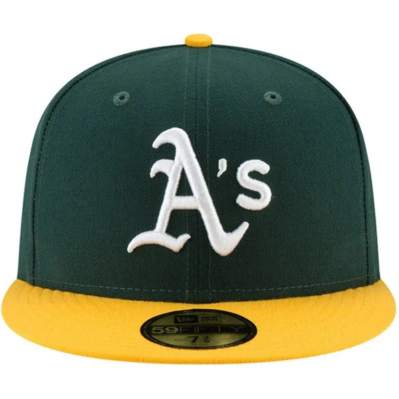 grune-und-gelbe-enganliegende-flat-cap-59fifty-ac-perf-von-oakland-athletics-mlb-von-new-era grune-und-gelbe-enganliegende-flat-cap-59fifty-ac-perf-von-oakland-athletics-mlb-von-new-era