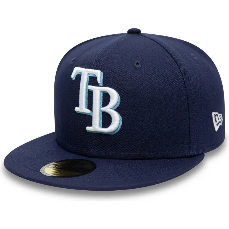 marineblaue-angepasste-59fifty-ac-perf-flat-cap-der-tampa-bay-rays-mlb-von-new-era