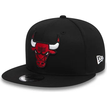 New Era Flat Brim 9FIFTY Chicago Bulls NBA Black Snapback Cap