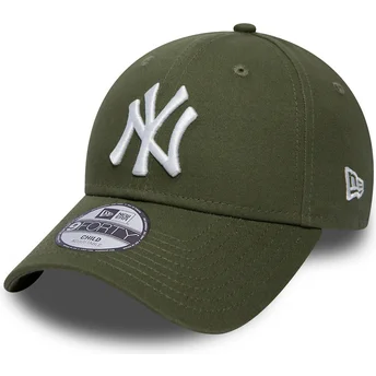 Mützen gebogen grün verstellbares band für Kinder 9FORTY League Essential der New York Yankees MLB von New Era