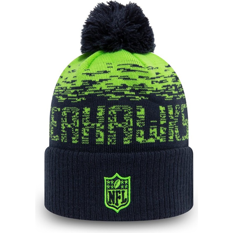 new-era-sport-cuff-seattle-seahawks-nfl-navy-blue-and-green-beanie-with-pompom