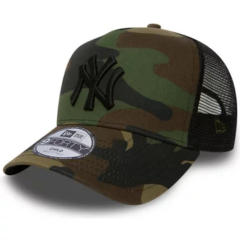 Casquette trucker camouflage pour enfant A Frame Clean New York Yankees MLB New Era